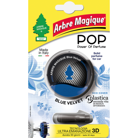 Arbre Magique POP Blue Velvet Profumatore Auto Solido – Durata fino a 30 Giorni