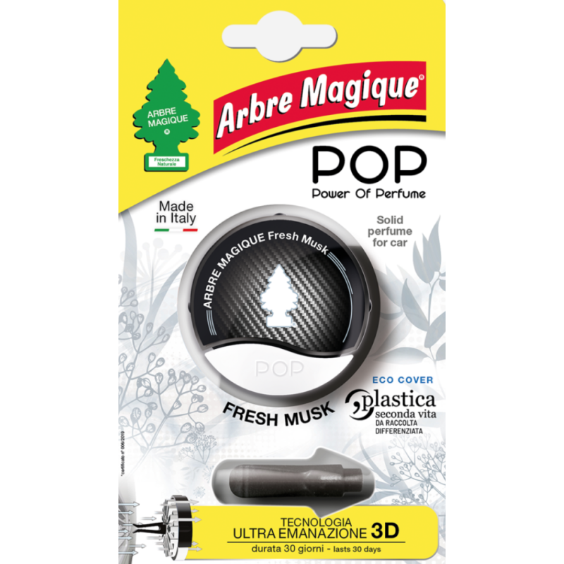 Arbre Magique POP fresh musk Profumatore Auto Solido – Durata fino a 30 Giorni