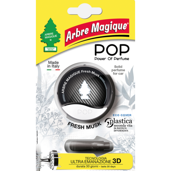 Arbre Magique POP fresh musk Profumatore Auto Solido – Durata fino a 30 Giorni