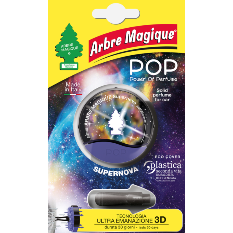 Arbre Magique POP  supernova Profumatore Auto Solido – Durata fino a 30 Giorni