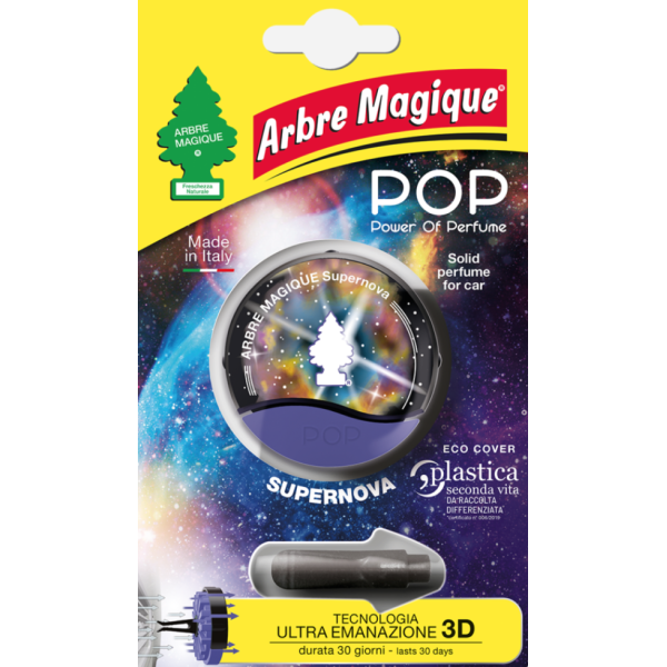 Arbre Magique POP  supernova Profumatore Auto Solido – Durata fino a 30 Giorni